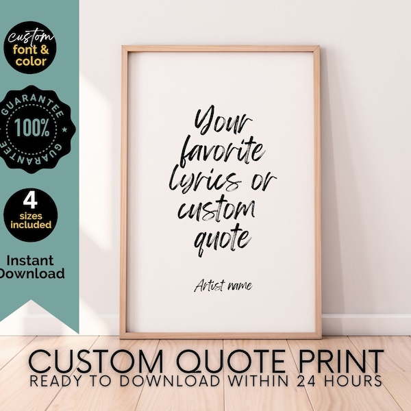 Custom Quote Print Etsy