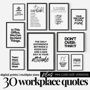Motivational Quotes for Workplace Inspirational Wall Art Prints Office Decor Teamwork Quote Signs Printable Employee Encouragement Posters