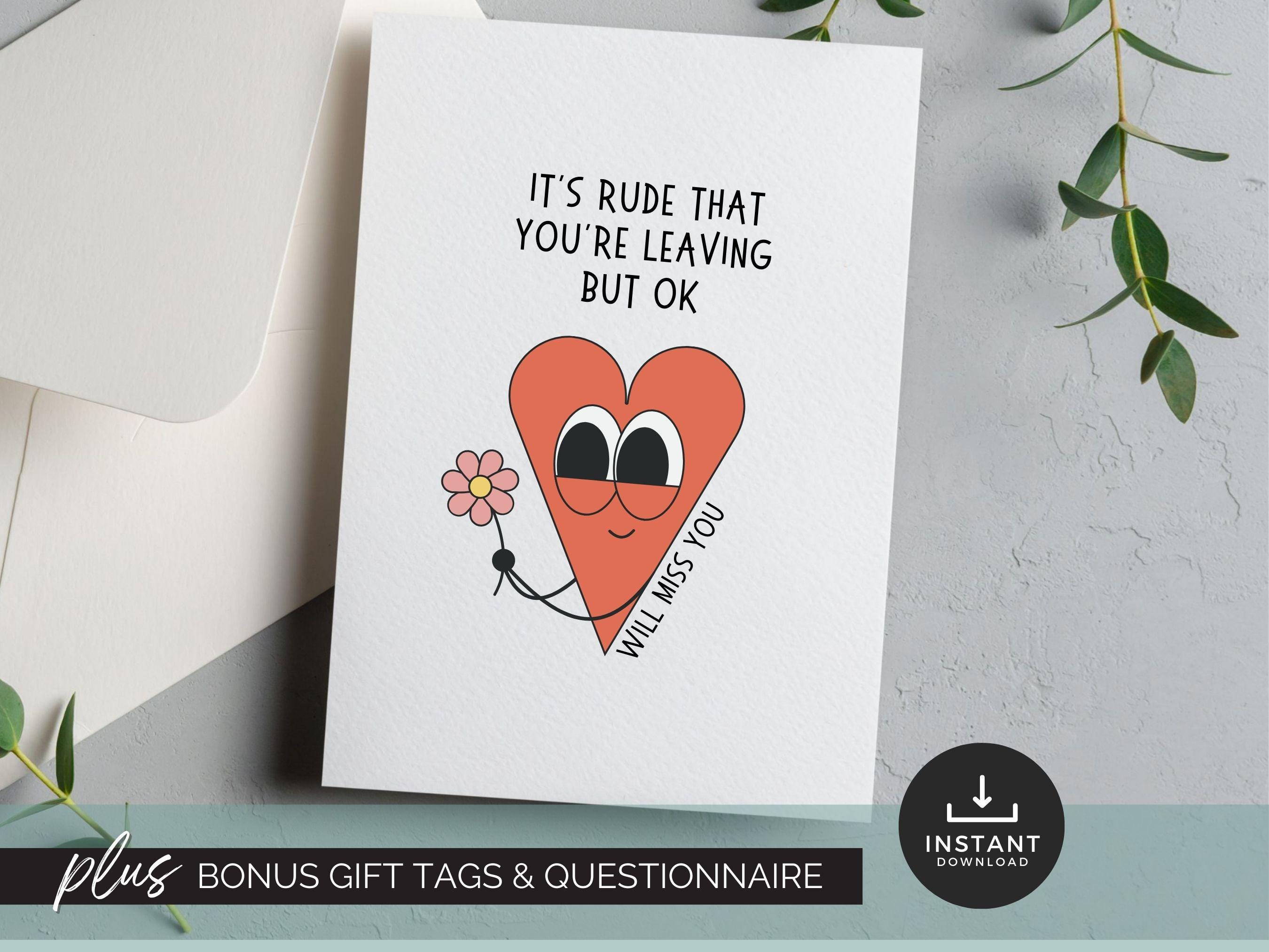 Kirynurd Coworker Leaving Card, Funny Miss You Card For Colleague - View #8