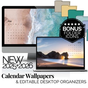 Desktop Background 2026 Calendar, Ocean Screen Background, Beach Theme Desktop Organizer Set, Macbook Wallpapers, Windows Desktop Theme