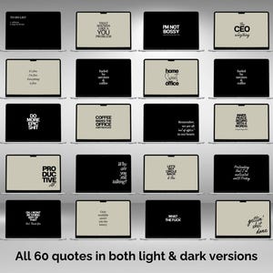 Desktop Wallpaper Bundle Funny Work Quote Computer Wallpaper Pack ...