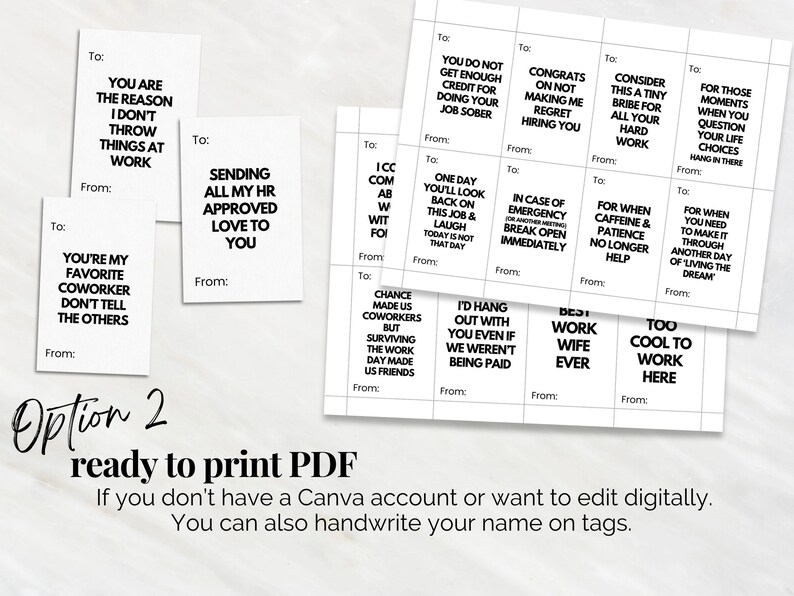 Printable Sarcasm Appreciation Tags for Work Friend
