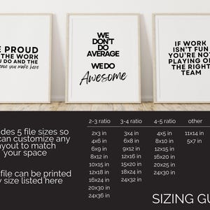 Office Wall Print Set