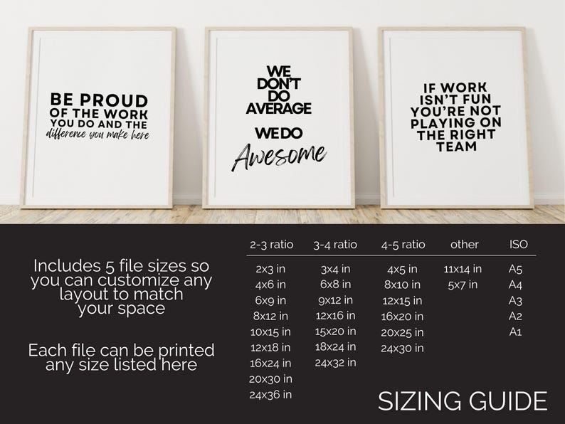 Office Wall Print Set