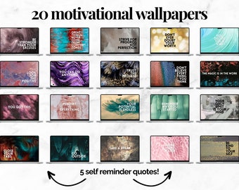 Paquete de fondos de pantalla de escritorio, paquete de fondos de pantalla digitales abstractos, fondo de computadora con citas inspiradoras, fondo de pantalla para computadora portátil con citas motivacionales