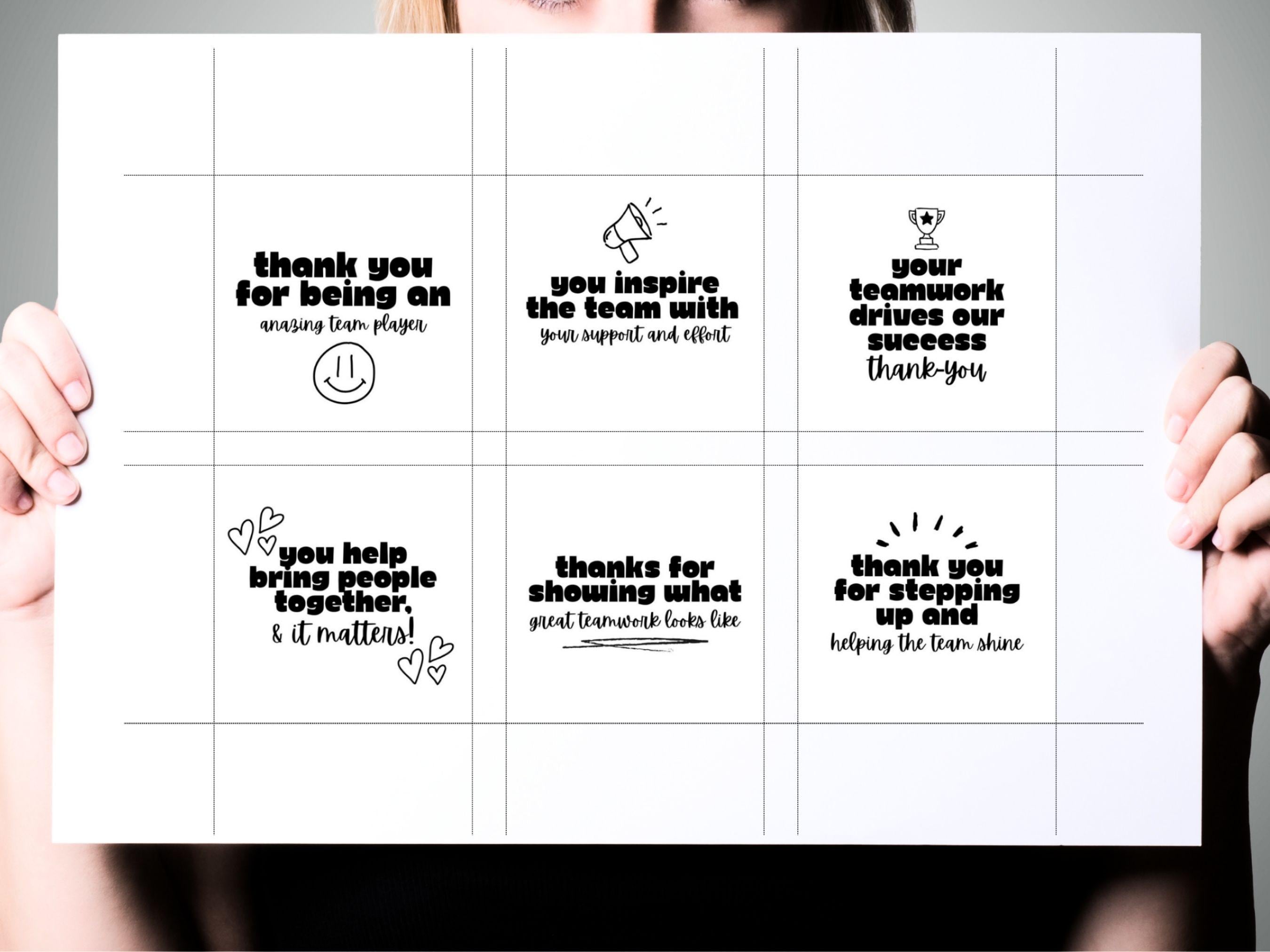 Employee Appreciation Notes, Printable Mini Coworker Thank You Cards ...