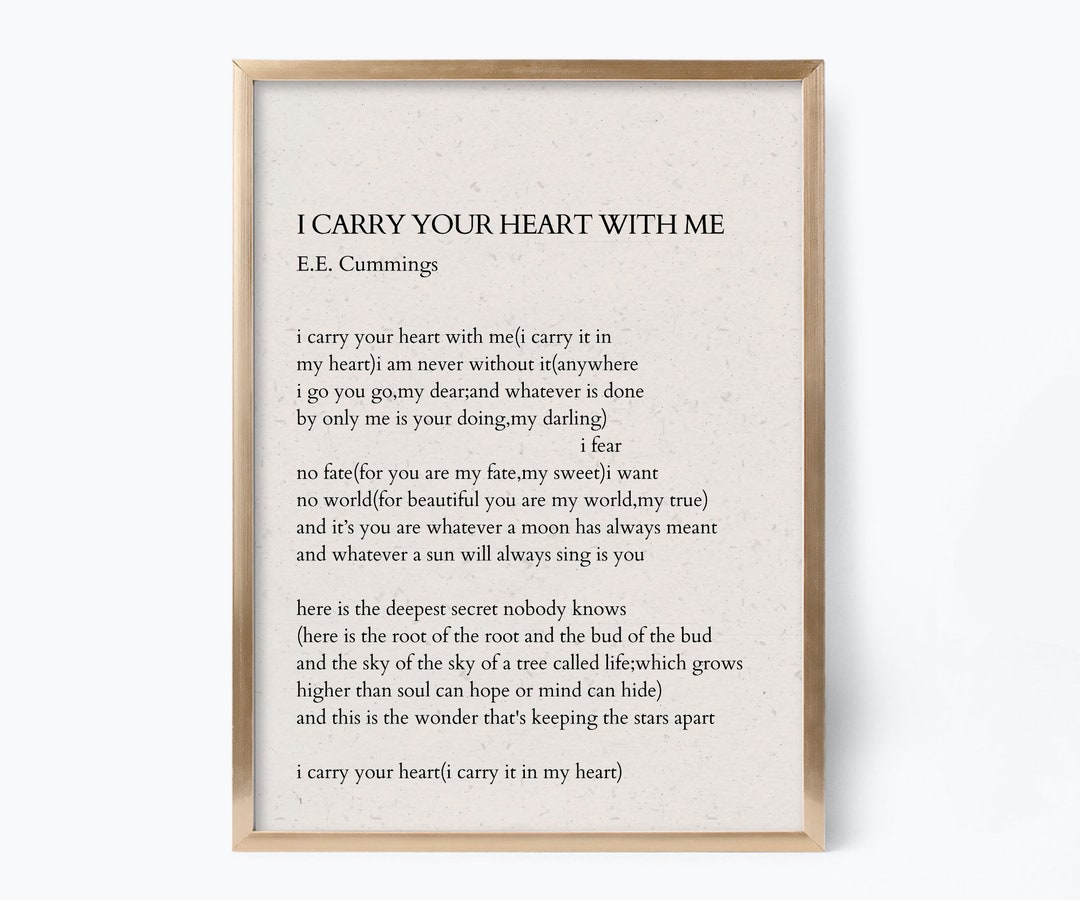 I Carry You With Me Poem