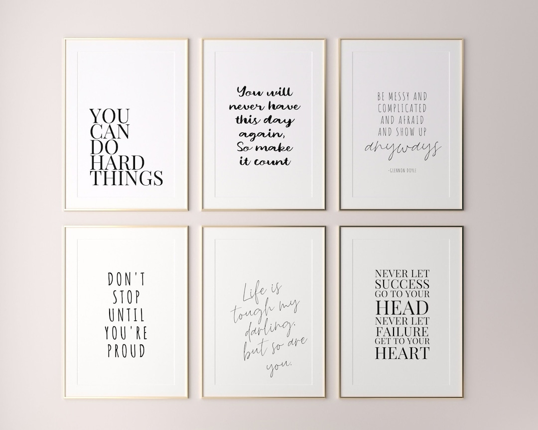 Inspirational Wall Art for Women Quotes About Life Gallery - Etsy