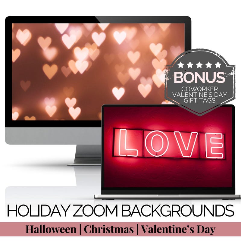 Valentines Virtual Meeting Background - Etsy