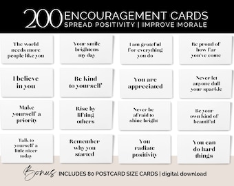 Notes of Encouragement Cards Inspirational Quote Cards Positive Affirmation Cards Gratitude Cards Thank You Employee Appreciation Gift Tags