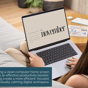 Desktop Wallpaper And Icon Pack 2026 Monthly Calendar Digital Desktop Wallpaper Editable Desktop Organizers Laptop Wallpaper for Mac Windows image 10