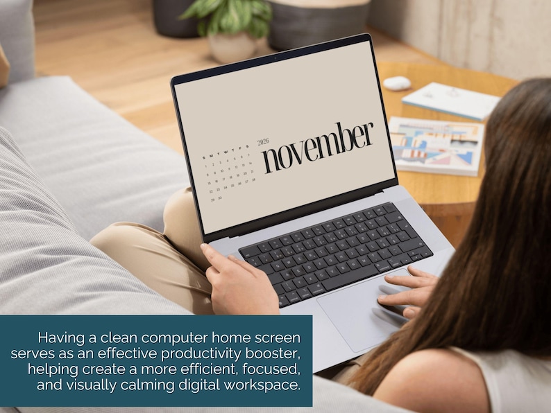 Desktop Wallpaper And Icon Pack 2026 Monthly Calendar Digital Desktop Wallpaper Editable Desktop Organizers Laptop Wallpaper for Mac Windows image 10