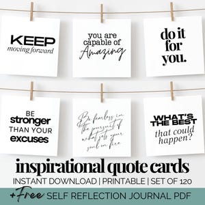 Small Printable Motivational Quotes Daily Affirmation Card Downloadable Inspirational Quotes Desk Decor Black and White Encouragement Cards