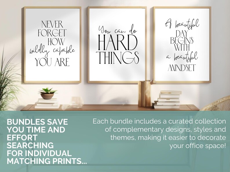 Office Wall Art Mindset Quotes
