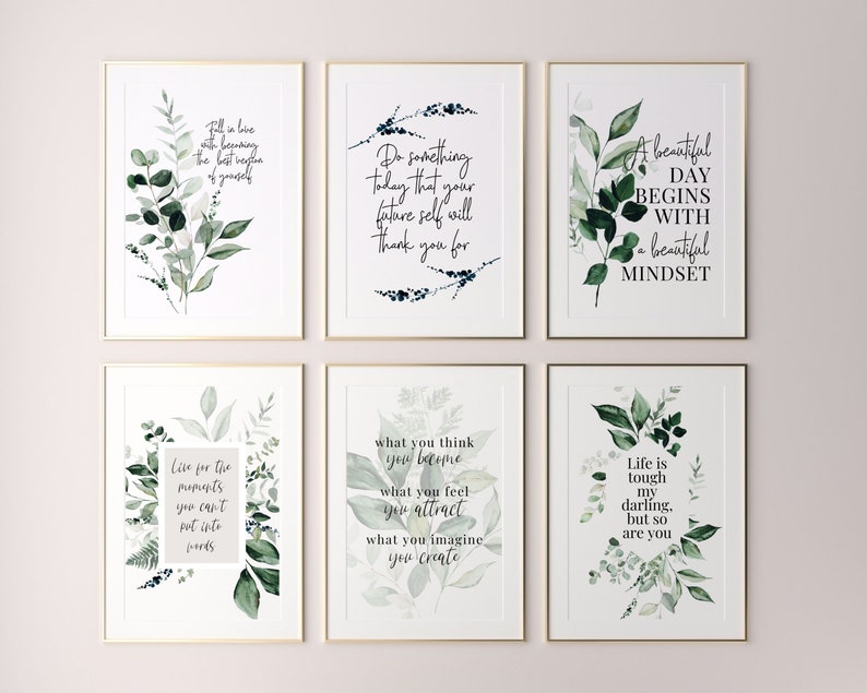 Quotes About Life Gallery Wall Set of 6