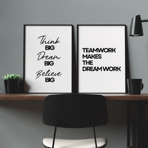 Modern Teamwork Prints Set of 6, Inspirational Staff Posters for Breakroom, Corporate Workspace Wall Decor, Meeting Room Quote Bundle image 8