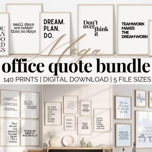 Inspirational Quote Gallery Wall Prints for Office Professional Wall Art for Workplace Motivation Printable Quote Set Teamwork Quote Posters