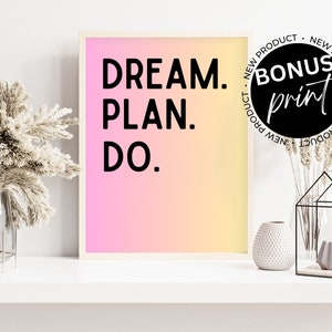 Pink Office Wall Art Office Decor for Women Inspirational Home Office ...