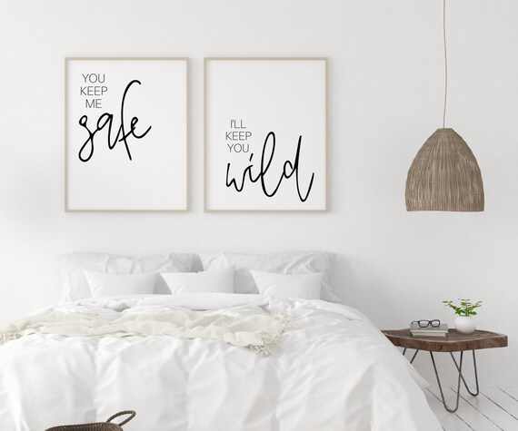 Master Bedroom Wall Decor Printable Wall Art Set of 2 | Etsy
