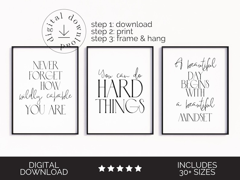 Set of 3 Inspirational Prints