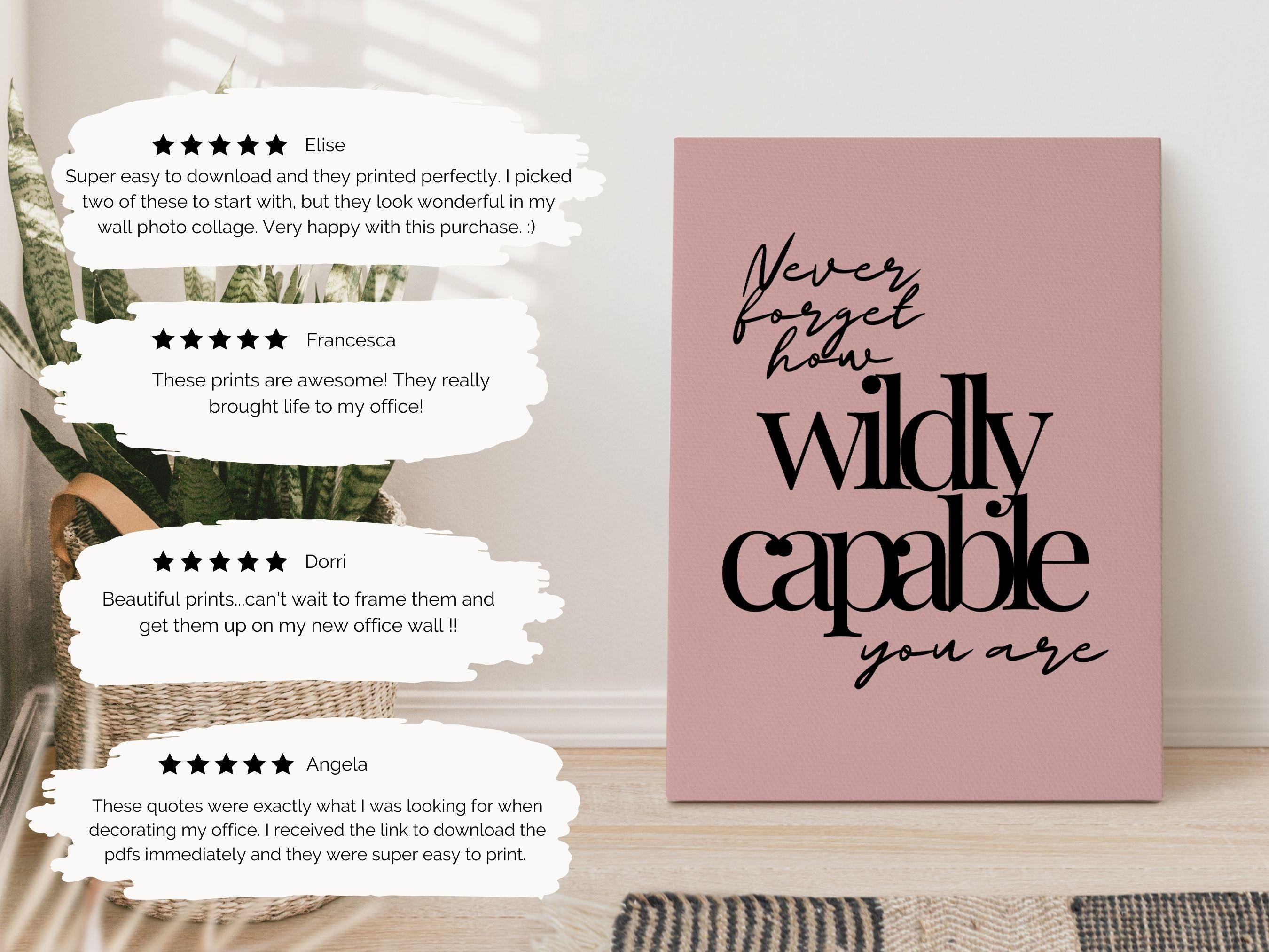 Motivational Wall Art Set of 3, Inspirational Quote Posters, Women ...