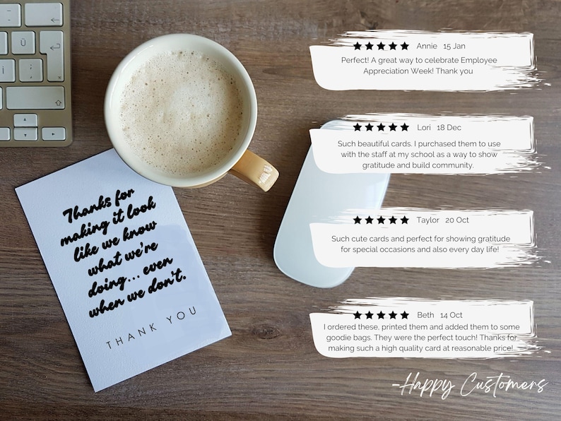 Printable Appreciation Note Cards for Employee Gratitude ...