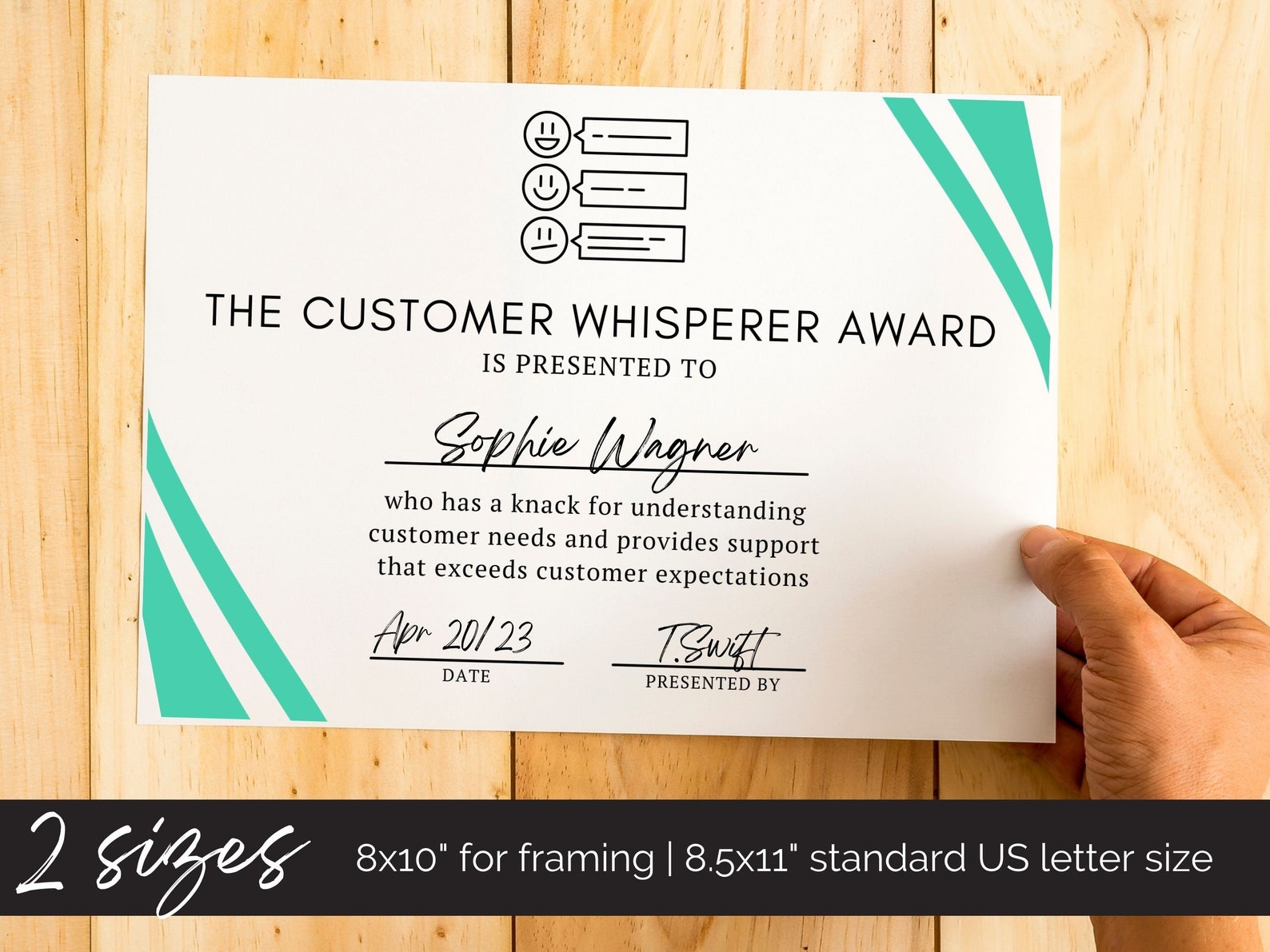 Employee Recognition Award Certificates, Staff Appreciation Awards ...