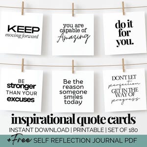 Motivational Quote Planner Cards Daily Affirmations Downloadable Inspirational Quotes Office Desk Decor Inspiring Vision Board Printables