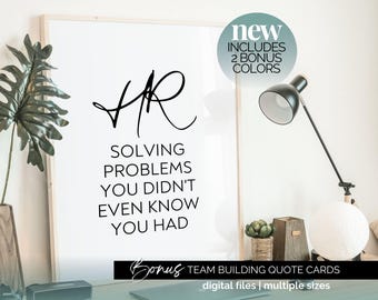 HR Office Humor Print HR Office Decor for Women Funny Office Hr Wall Art Human Resources Quote Inspirational Wall Art HR Manager Office Sign