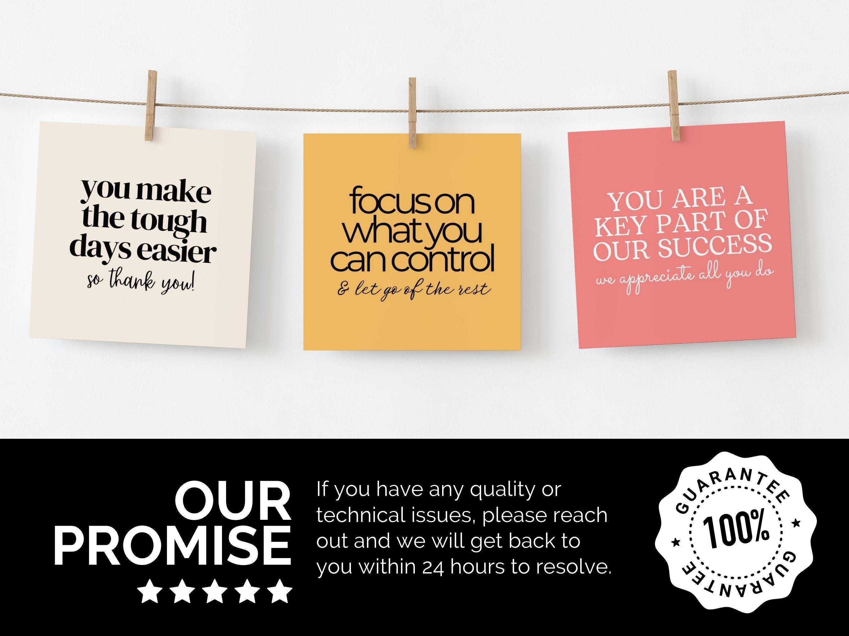 Employee Encouragement Quote Cards, Printable Team Thank You Cards ...