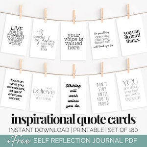 Positivity Cards Mini Quote Cards for Women Motivational Quote Cards Printable Affirmations Cards Small Inspirational Daily Reminders