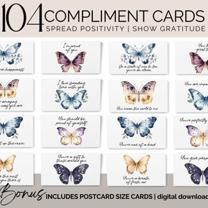 Tarjetas con citas motivacionales de mariposas, palabras de aliento para estudiantes, tarjetas de cumplidos, tarjetas de afirmación de confianza, tarjeta de gratitud imprimible