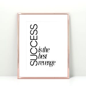 Success Digital Wall Print Motivational Entrepreneur Poster Inspirational Office Decor Success Mindset Quotes for Small Business Art Prints