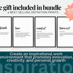 Funny Office Decor Printables, Office Humor Poster Set, Inspirational Breakroom Wall Art, Workplace Poster with Fun Team Quotes image 3