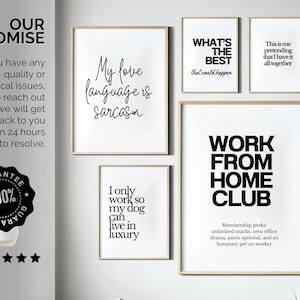 Funny Work Quote Wall Decor Prints