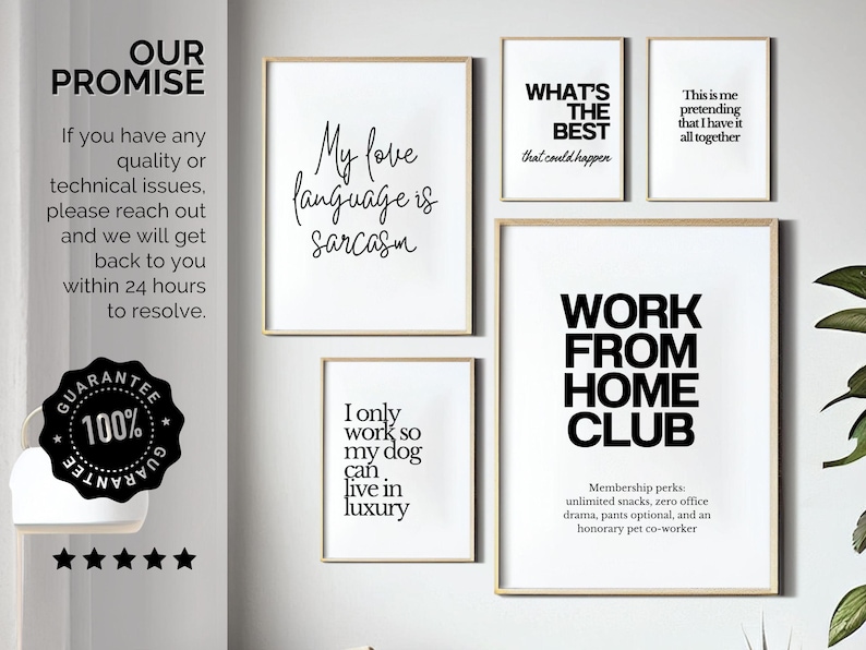 Funny Work Quote Wall Decor Prints