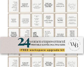 Women Empowerment Quote Posters, Motivational Gallery Wall for Women, Printable Inspirational Work Quotes, Female Empowerment Prints