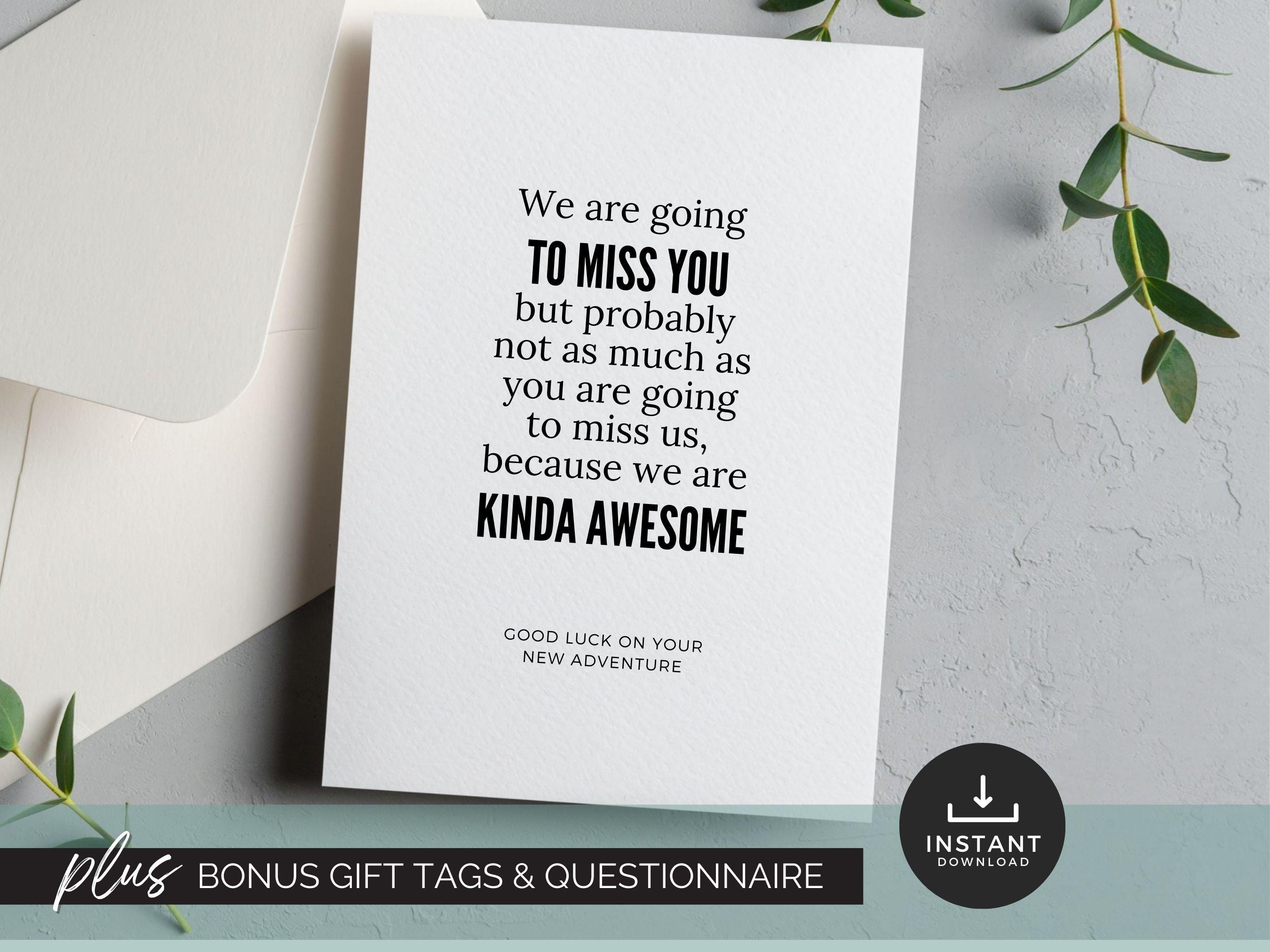 Tarjeta de jubilación, tarjeta sarcástica de buena suerte para un compañero  de trabajo que renuncia, tarjeta divertida de despedida para un colega que  se va, regalo para un amigo del trabajo que, image size:2700x2025