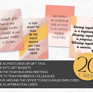 Leadership Quote Encouragement Cards Team Building Cards - Etsy