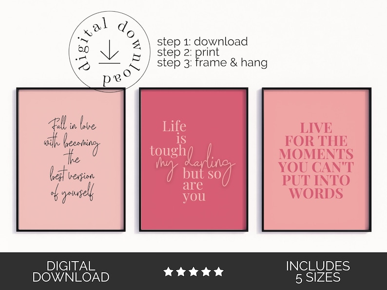 Pink Office Desk Decor Quotes