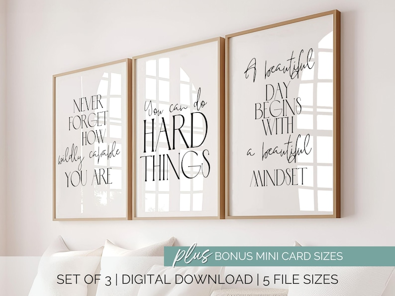 Digital Print for Office Wall Art Set of