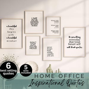 Home Office Inspirational Quotes for Entrepreneurs Printable Quotes Office Wall Decor Motivational Workplace Posters Office Gallery Wall Art