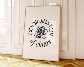 Regalo para coordinador de oficina, impresiones divertidas para pared de oficina, póster humorístico para el lugar de trabajo, decoración inspiradora para la oficina, letreros de trabajo divertidos, decoración sarcástica para la oficina.
