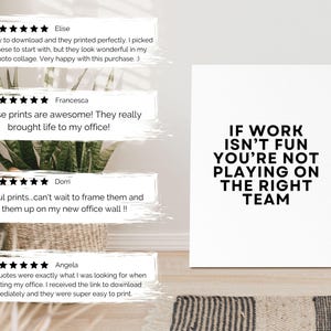 Funny Office Decor Printables, Office Humor Poster Set, Inspirational Breakroom Wall Art, Workplace Poster with Fun Team Quotes image 6
