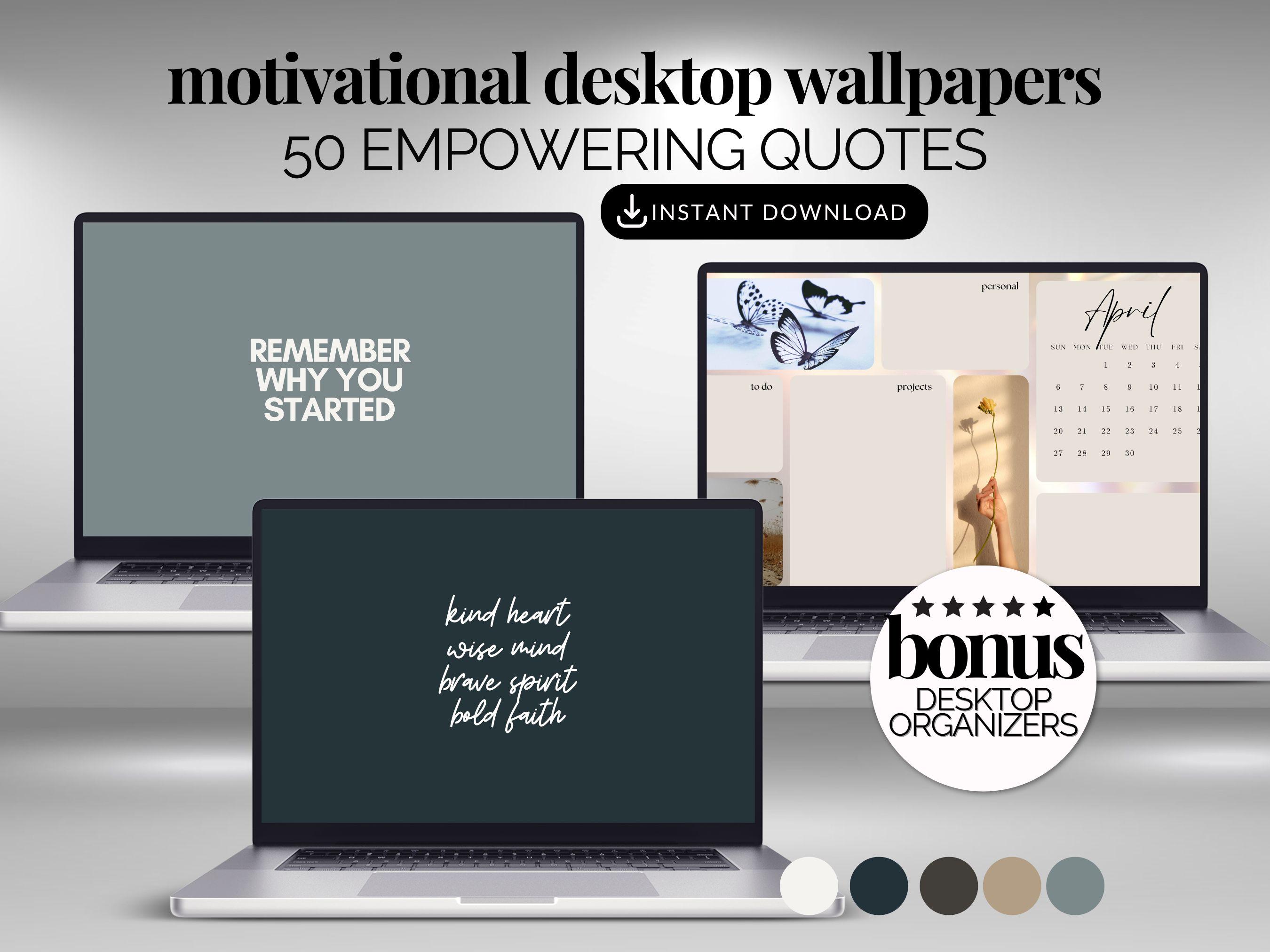 Motivational wallpaper for computer - Etsy México, image size:2700x2025