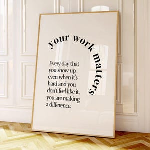 Making A Difference Print Motivational Poster Entrepreneur Wall Art Daily Reminder Print Uplifting Quote for Office Mentor Appreciation Gift