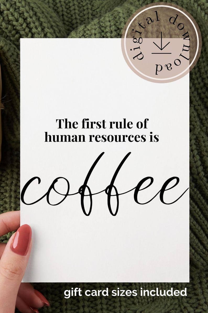 HR Rules Office Humor Printable Office Decor for Women Office Wall Art Human Resources Poster HR Manager Gift Hr Coworker Gift Coffee Lover image 10