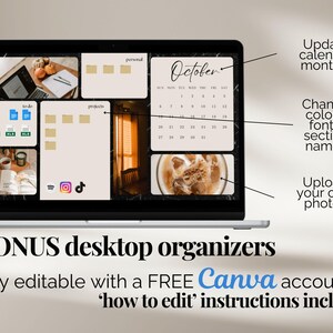 Sfondo desktop con estetica neutra, calendario mensile 2026, sfondo per laptop, organizzatore dello schermo minimalista, sfondi per MacBook o Windows immagine 7