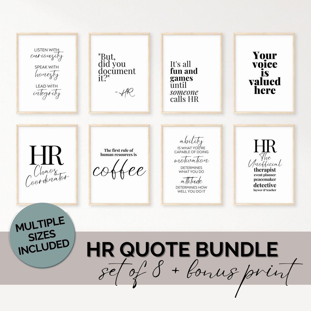 HR Office Decor for Women Office Wall Art Human Resources - Etsy