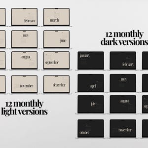 Desktop Wallpaper And Icon Pack 2026 Monthly Calendar Digital Desktop Wallpaper Editable Desktop Organizers Laptop Wallpaper for Mac Windows image 3